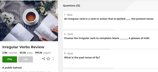 Irregular Verbs Review